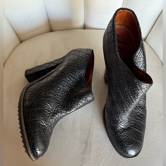 Lanvin Black Textured Leather Boots